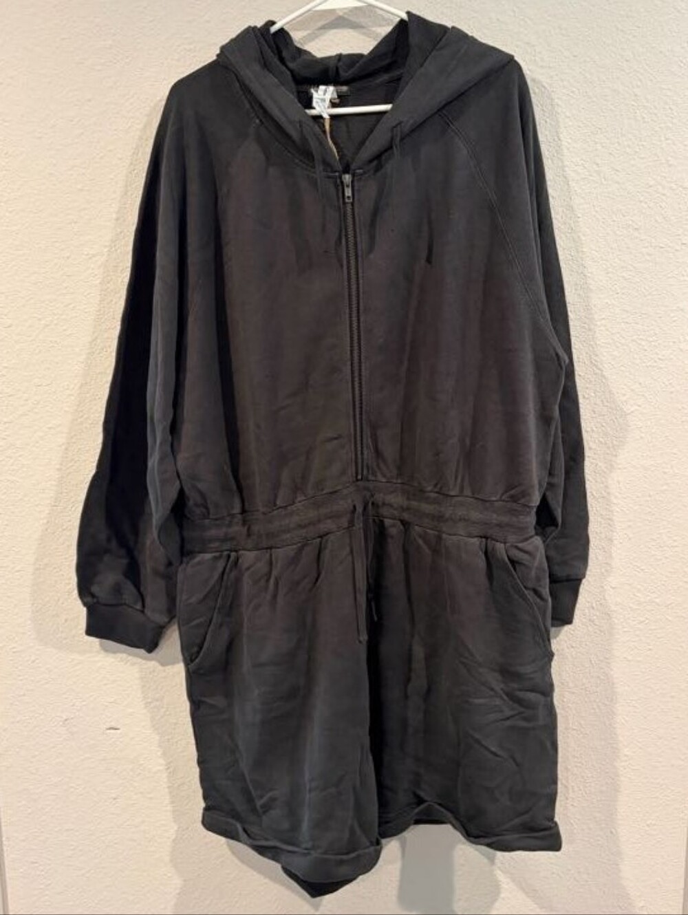 NEW Hemp Momma Womens Casual Grey Hoodie Sweatshirt Shorts Lounge Romper Size XL
